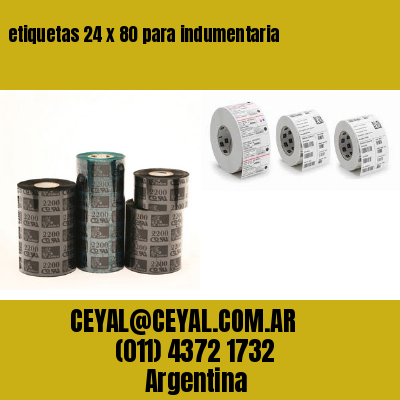 etiquetas 24 x 80 para indumentaria