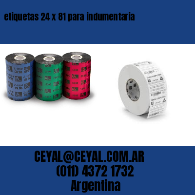etiquetas 24 x 81 para indumentaria