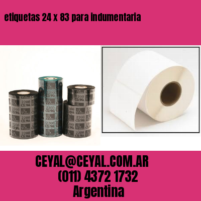 etiquetas 24 x 83 para indumentaria