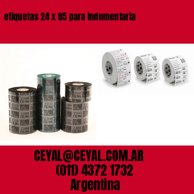 etiquetas 24 x 85 para indumentaria