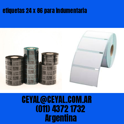 etiquetas 24 x 86 para indumentaria
