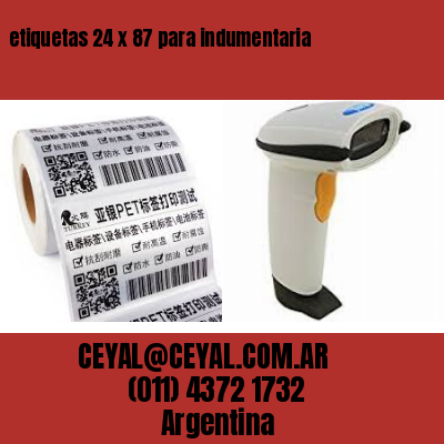 etiquetas 24 x 87 para indumentaria