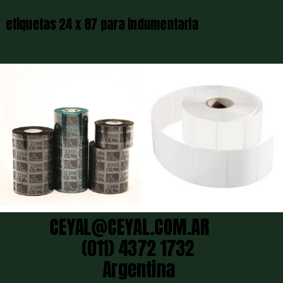 etiquetas 24 x 87 para indumentaria