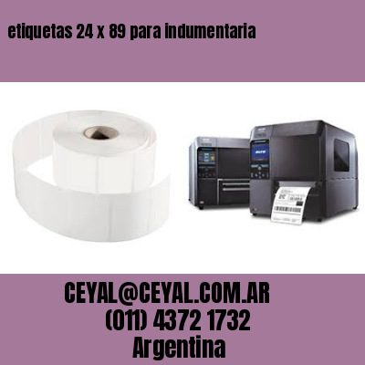 etiquetas 24 x 89 para indumentaria