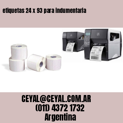 etiquetas 24 x 93 para indumentaria