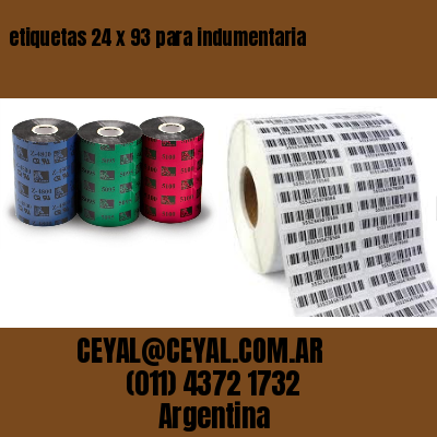 etiquetas 24 x 93 para indumentaria