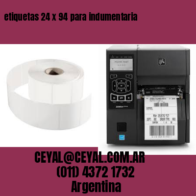 etiquetas 24 x 94 para indumentaria