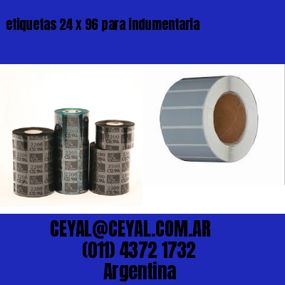 etiquetas 24 x 96 para indumentaria