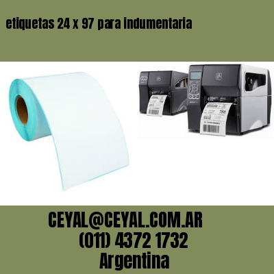 etiquetas 24 x 97 para indumentaria