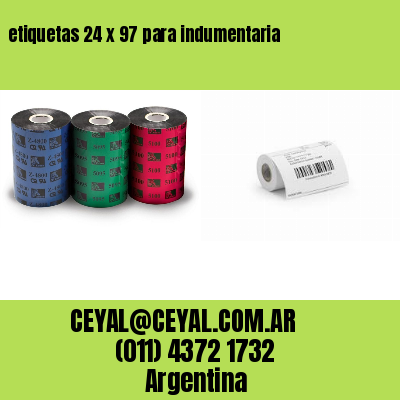 etiquetas 24 x 97 para indumentaria