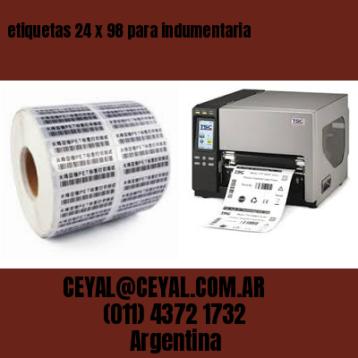 etiquetas 24 x 98 para indumentaria