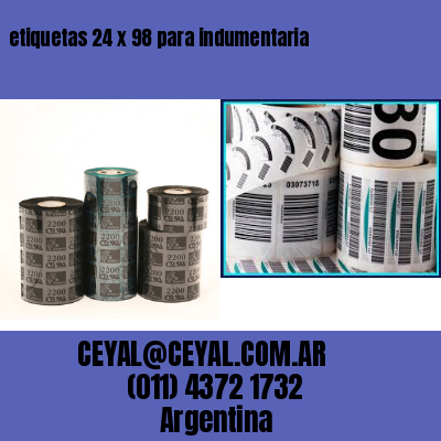 etiquetas 24 x 98 para indumentaria