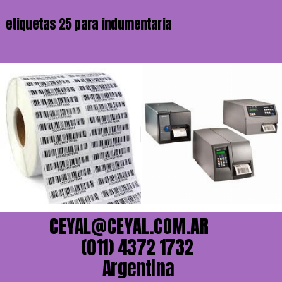 etiquetas 25 para indumentaria