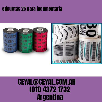 etiquetas 25 para indumentaria