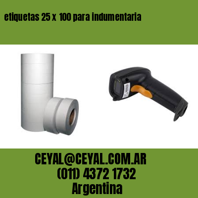 etiquetas 25 x 100 para indumentaria