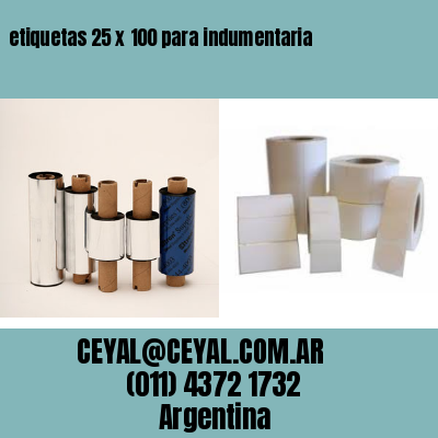 etiquetas 25 x 100 para indumentaria