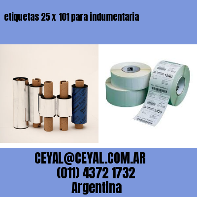 etiquetas 25 x 101 para indumentaria