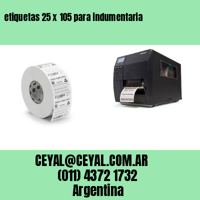 etiquetas 25 x 105 para indumentaria