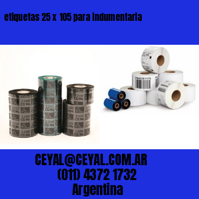 etiquetas 25 x 105 para indumentaria
