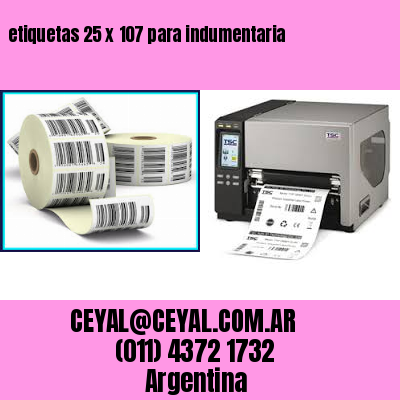 etiquetas 25 x 107 para indumentaria