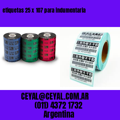 etiquetas 25 x 107 para indumentaria