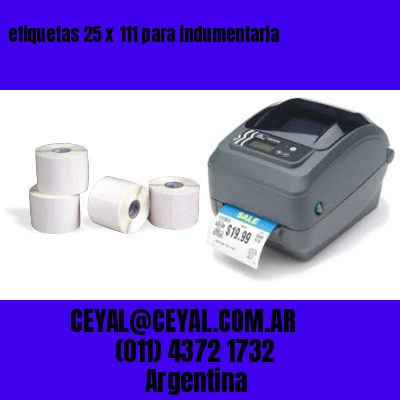 etiquetas 25 x 111 para indumentaria