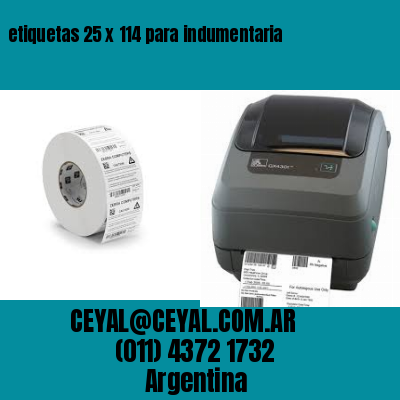etiquetas 25 x 114 para indumentaria