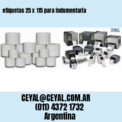 etiquetas 25 x 115 para indumentaria