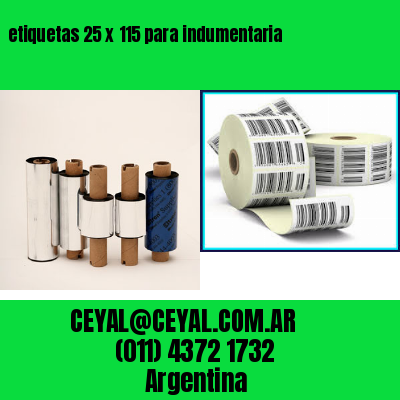 etiquetas 25 x 115 para indumentaria