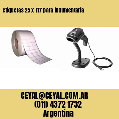 etiquetas 25 x 117 para indumentaria
