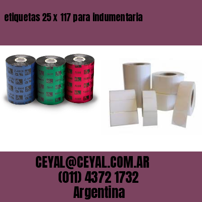 etiquetas 25 x 117 para indumentaria