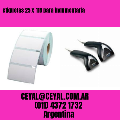 etiquetas 25 x 118 para indumentaria