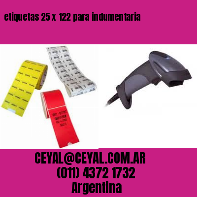 etiquetas 25 x 122 para indumentaria