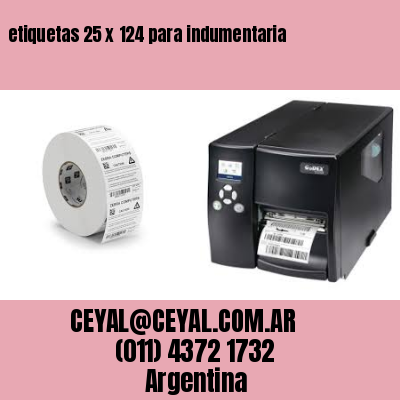 etiquetas 25 x 124 para indumentaria