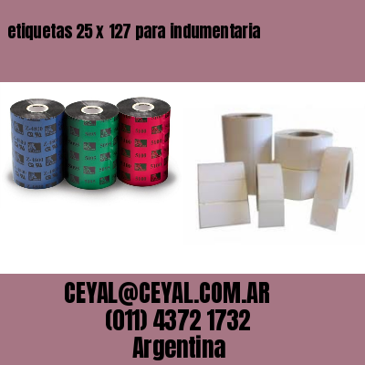 etiquetas 25 x 127 para indumentaria