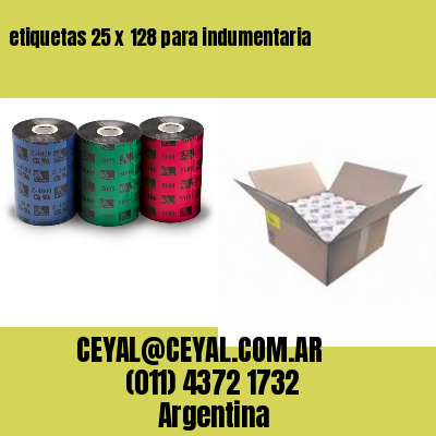 etiquetas 25 x 128 para indumentaria