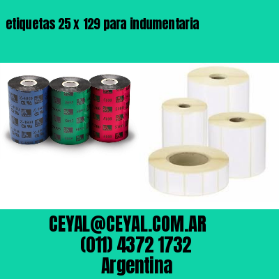 etiquetas 25 x 129 para indumentaria