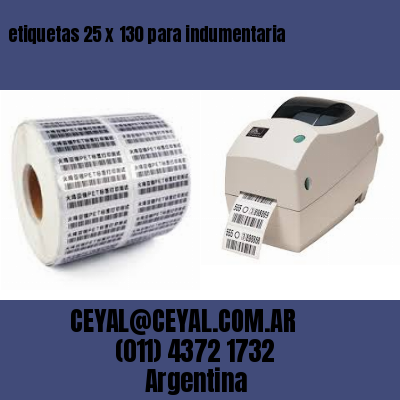 etiquetas 25 x 130 para indumentaria
