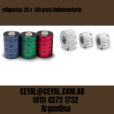 etiquetas 25 x 130 para indumentaria