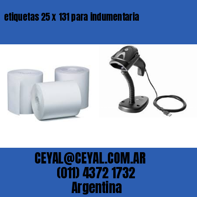 etiquetas 25 x 131 para indumentaria