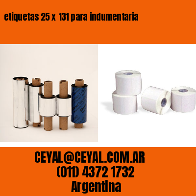 etiquetas 25 x 131 para indumentaria