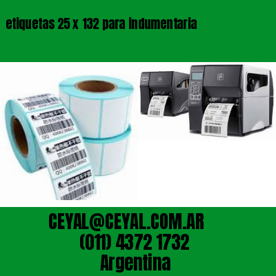 etiquetas 25 x 132 para indumentaria