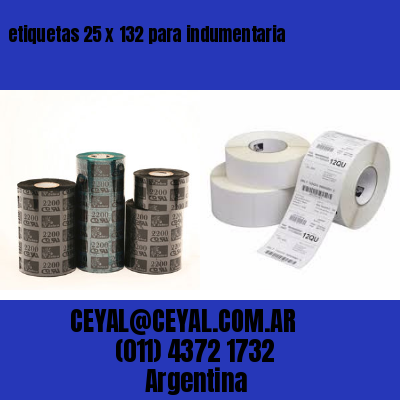 etiquetas 25 x 132 para indumentaria