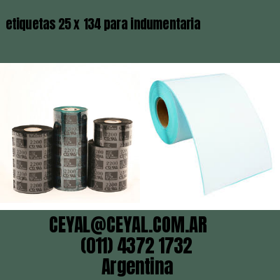 etiquetas 25 x 134 para indumentaria