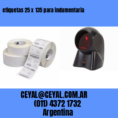 etiquetas 25 x 135 para indumentaria
