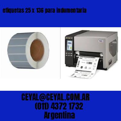 etiquetas 25 x 136 para indumentaria