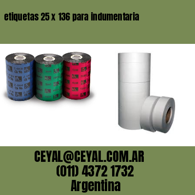 etiquetas 25 x 136 para indumentaria