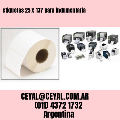etiquetas 25 x 137 para indumentaria