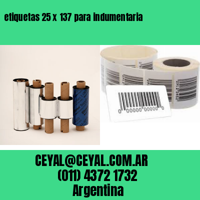 etiquetas 25 x 137 para indumentaria