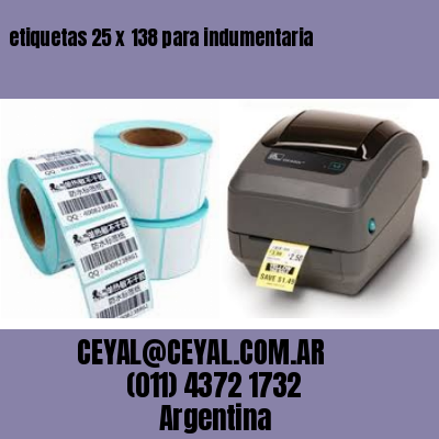 etiquetas 25 x 138 para indumentaria